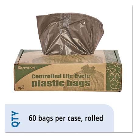 Stout 30 gal Trash Bags, 30 in x 36 in, Heavy-Duty, 0.8 mil, Brown G3036B80